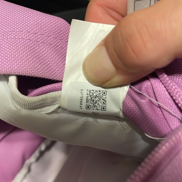 JanSport Backback With Hello Kitty Charm Included In Pink And Tan Suede - Picture 16 of 16